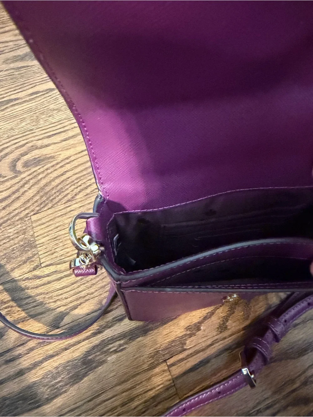 kate spade purple Leather Top-Handle Hand Bag / Crossbody